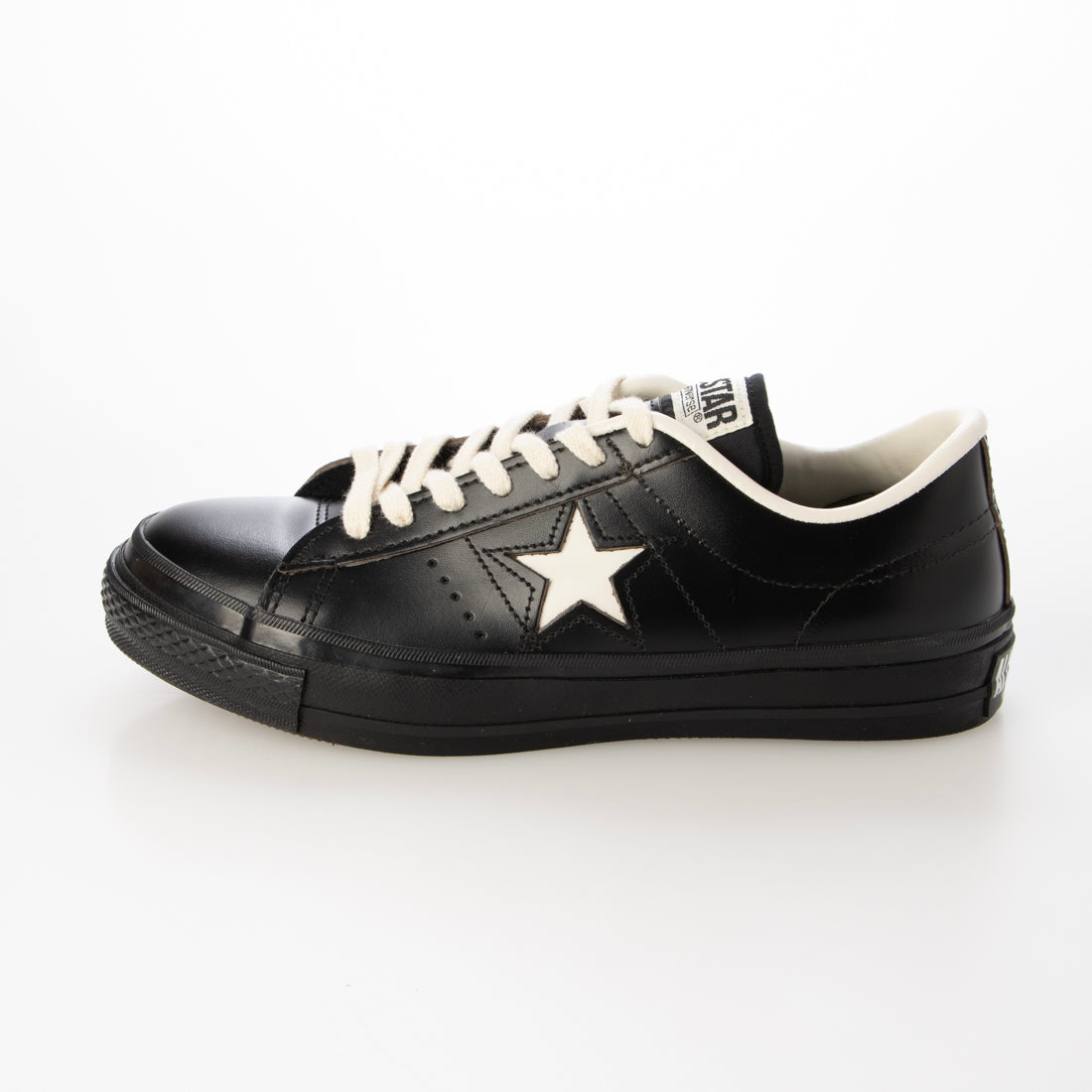 コンバース CONVERSE ONE STAR J ワンスター レザーシューズ 33702070 黒 ブラック スニーカー メンズ レディース (Black) Black