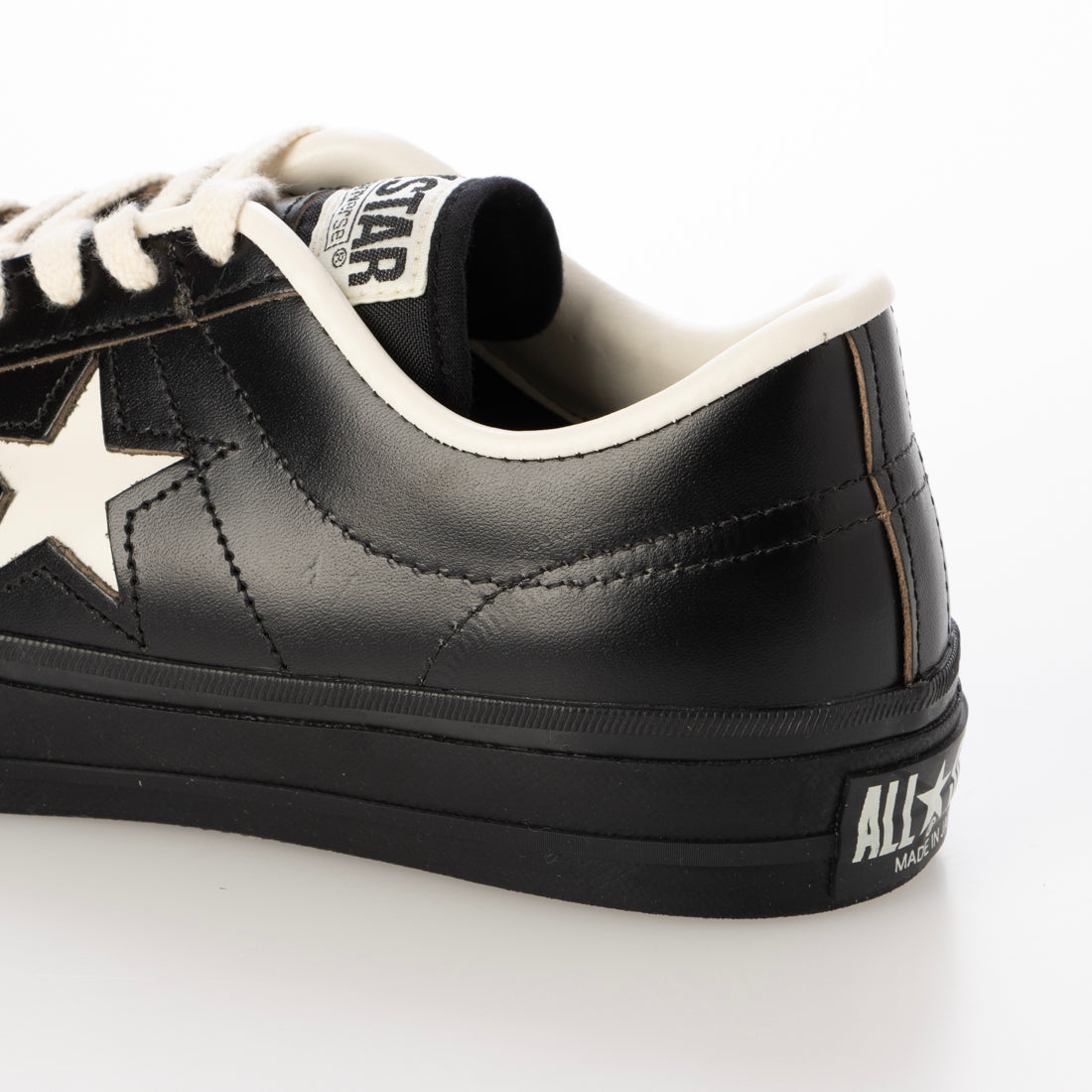 コンバース CONVERSE ONE STAR J ワンスター レザーシューズ 33702070 黒 ブラック スニーカー メンズ レディース (Black) Black