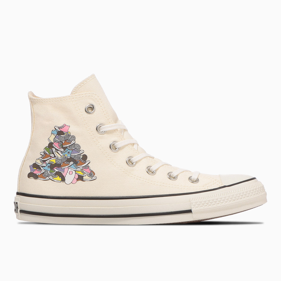 コンバース CONVERSE レディース スニーカー オールスター KM HI / 可哀想に! ハイカット かわいい おぱんちゅうさぎ コラボ (オフホワイト) オフホワイト