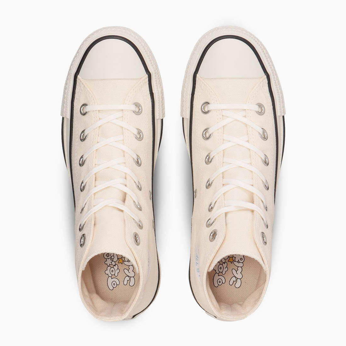 コンバース CONVERSE レディース スニーカー オールスター KM HI / 可哀想に! ハイカット かわいい おぱんちゅうさぎ コラボ (オフホワイト) オフホワイト