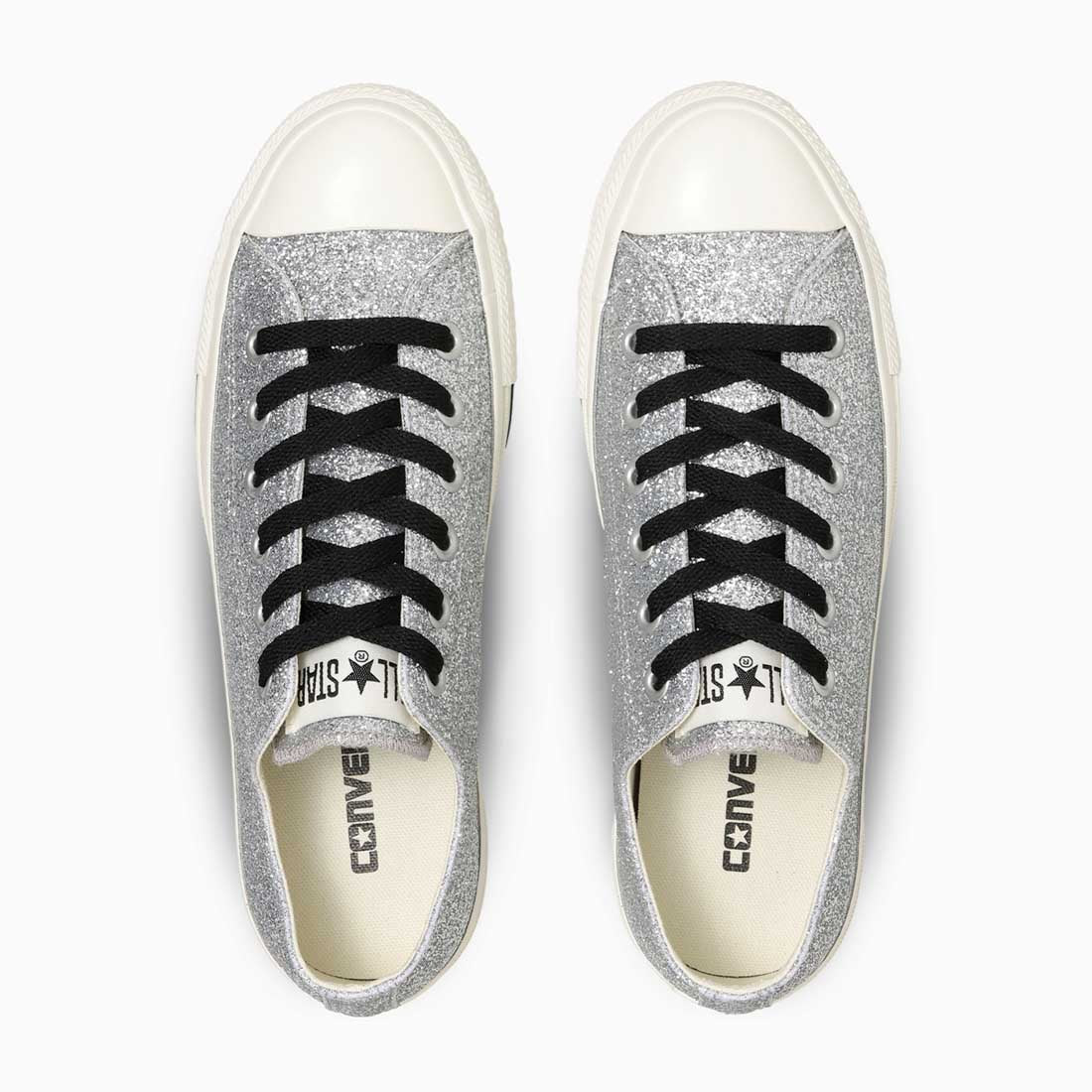 コンバース CONVERSE レディース スニーカー オールスター GT HI & OX グリッター シルバー ハイカット ローカット シンプル (ローカット) ローカット