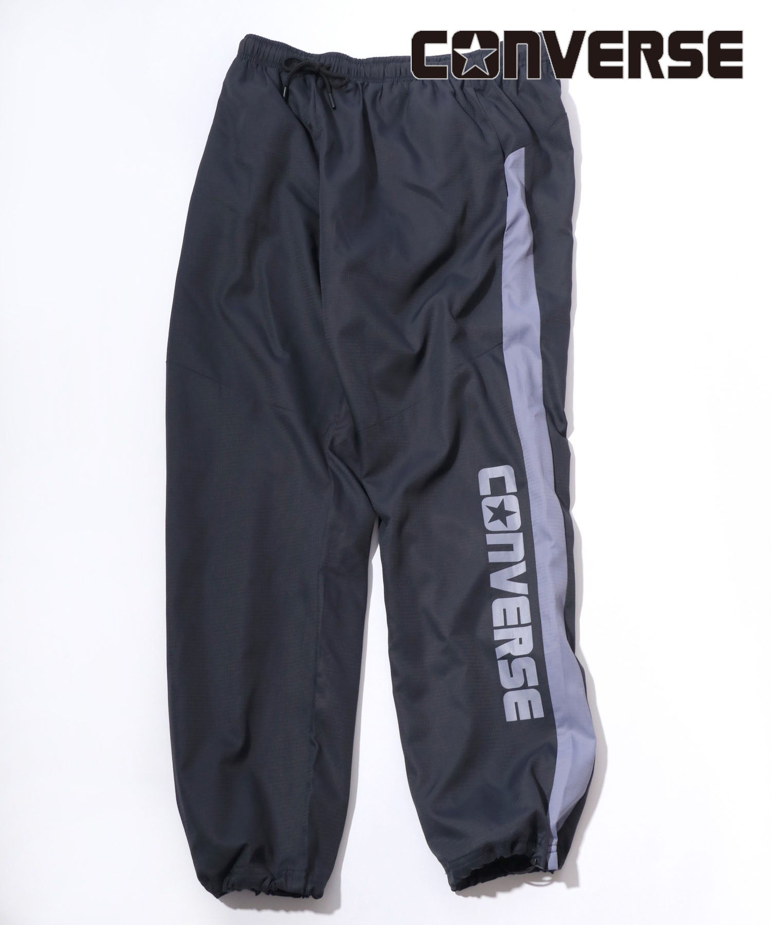 コンバース CONVERSE CONVERSE/コンバース 裏トリコット サイドライン テーパードパンツ レディース メンズ,チャコール