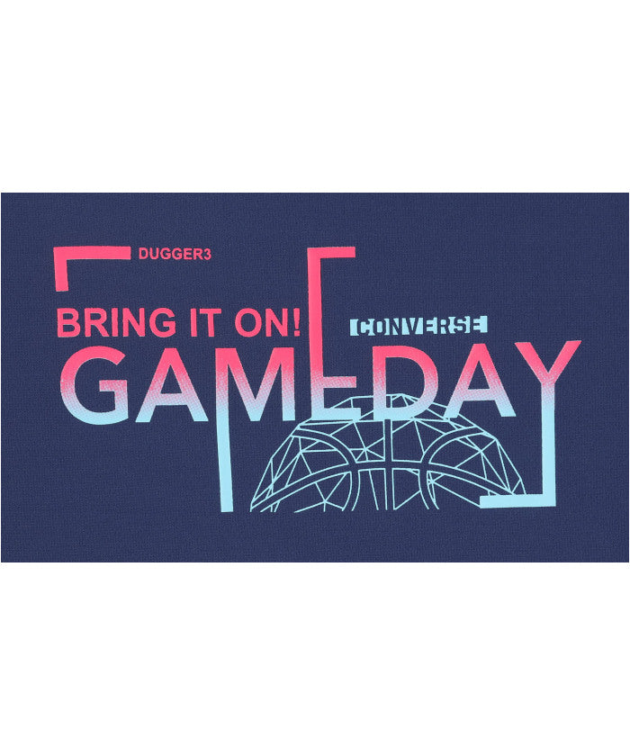 コンバース CONVERSE コンバース CONVERSE バスケット JR. プリント T シャツ CB451351 (2800 C.ネイビー) 2800 C.ネイビー