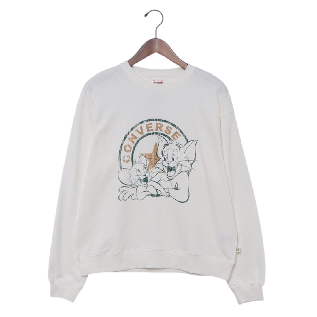 コンバース CONVERSE TOM and JERRY コラボ スウェット CONVERSE (オフホワイトA) オフホワイトA