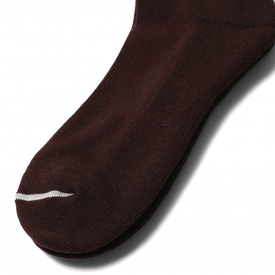 コンフィーソックス COMFY SOCKS LINE LOW CREW MADE IN JAPAN (BROWN/CREAM) BROWN/CREAM
