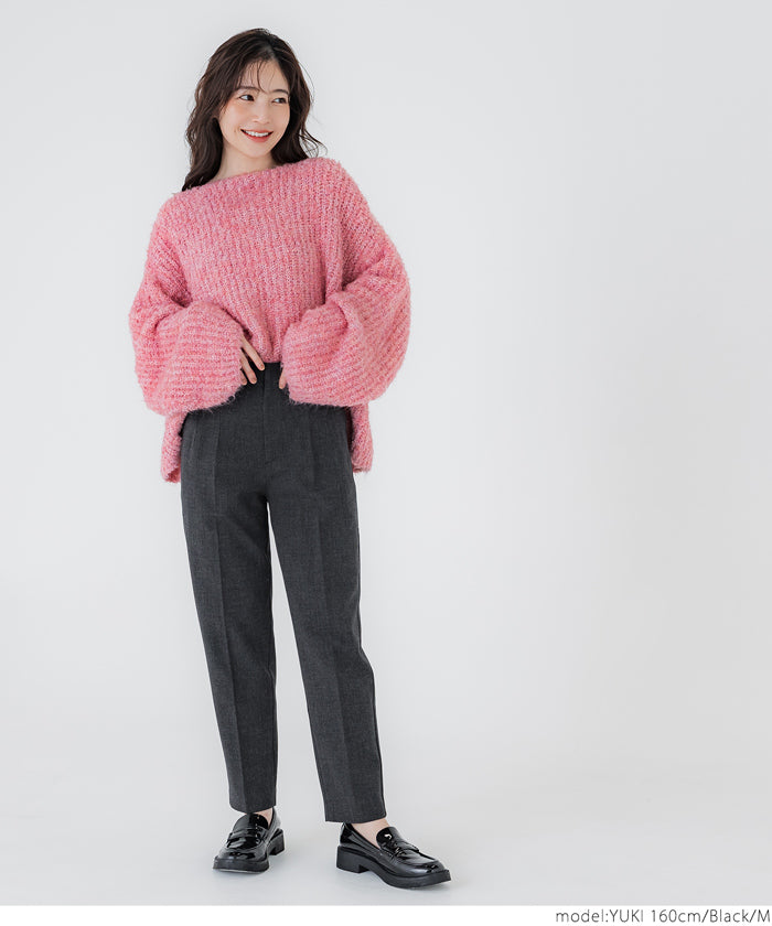 コカ coca ウールライクボンディングテーパードパンツ