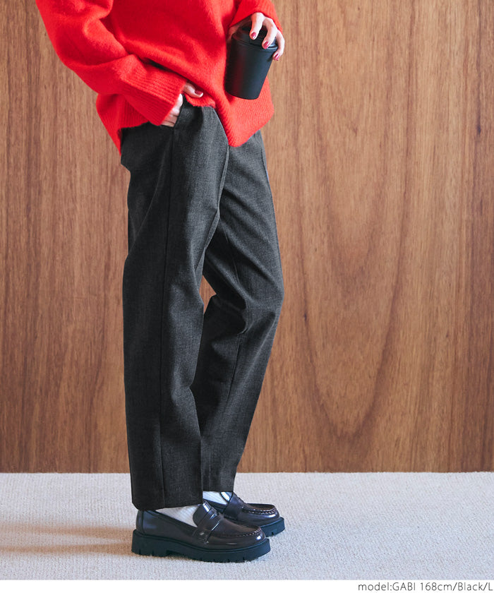 コカ coca ウールライクボンディングテーパードパンツ