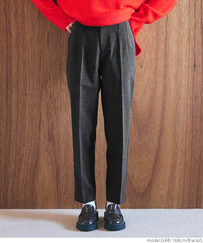 コカ coca ウールライクボンディングテーパードパンツ