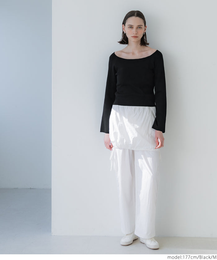 コカ coca オフショルダー フレアスリーブニット