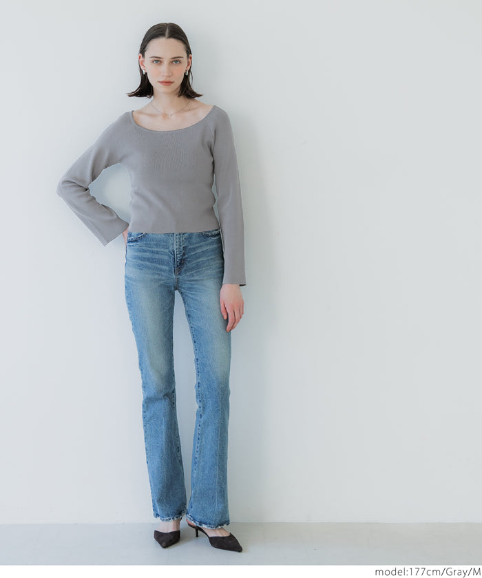 コカ coca オフショルダー フレアスリーブニット