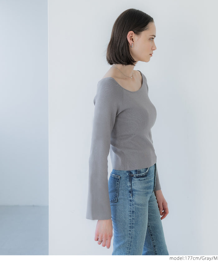 コカ coca オフショルダー フレアスリーブニット