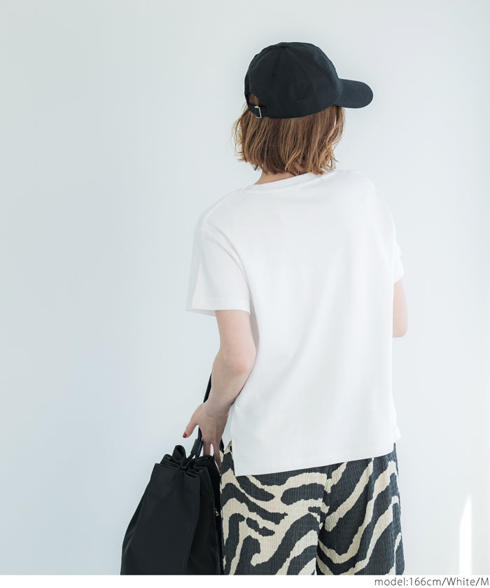 コカ coca コットンスムースコンパクトTシャツ (Charcoal) Charcoal