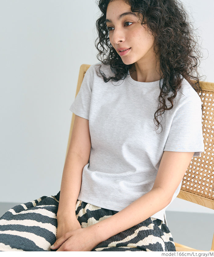 コカ coca コットンスムースコンパクトTシャツ (Charcoal) Charcoal