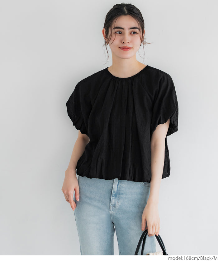 コカ coca フラワー柄レースブラウス (Black) Black