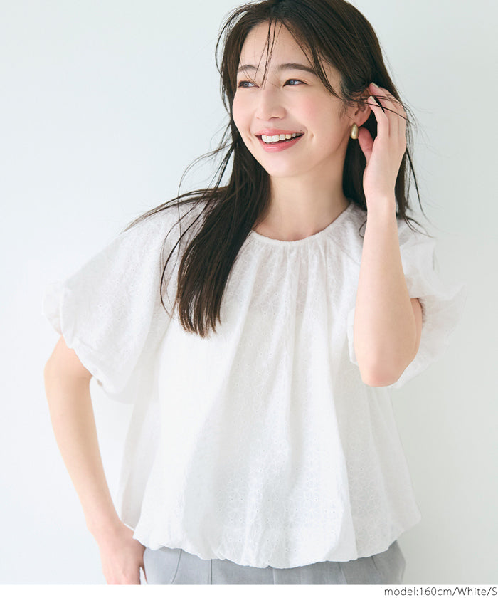 コカ coca フラワー柄レースブラウス (Black) Black