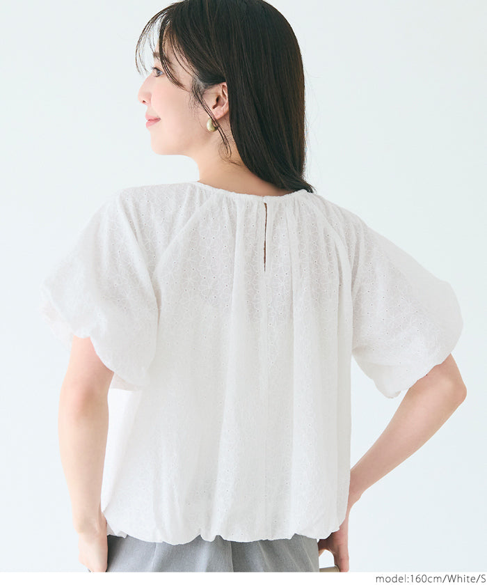 コカ coca フラワー柄レースブラウス (Black) Black