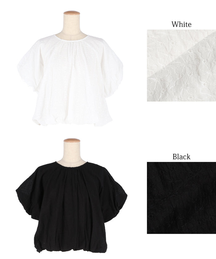 コカ coca フラワー柄レースブラウス (Black) Black