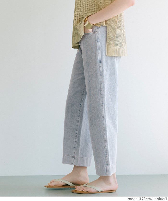 コカ coca デニム9分丈パンツ (Black) Black