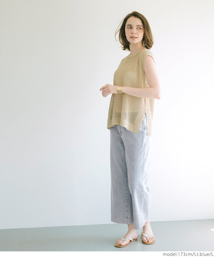 コカ coca デニム9分丈パンツ (Black) Black