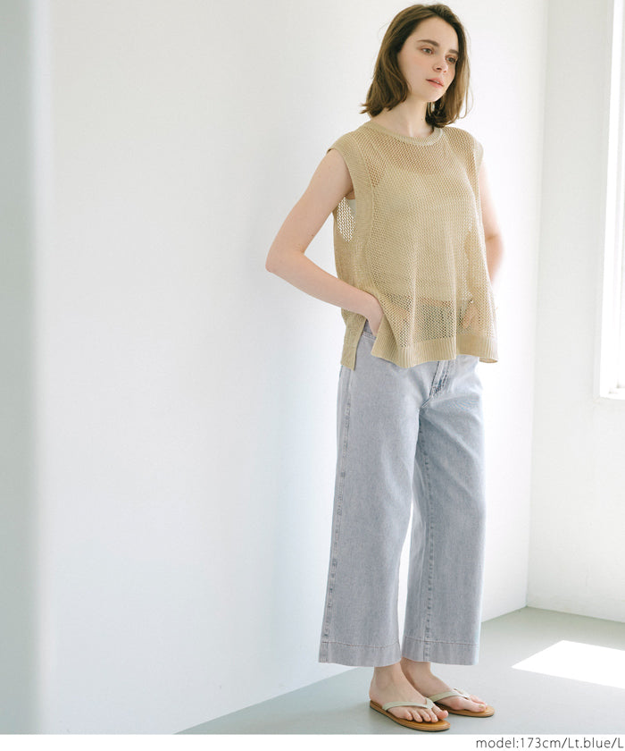 コカ coca デニム9分丈パンツ (Black) Black