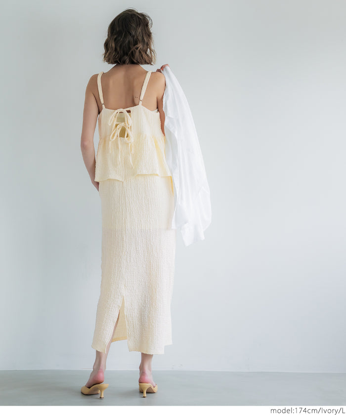 コカ coca ペプラムクロスシャーリングワンピース (Black) Black