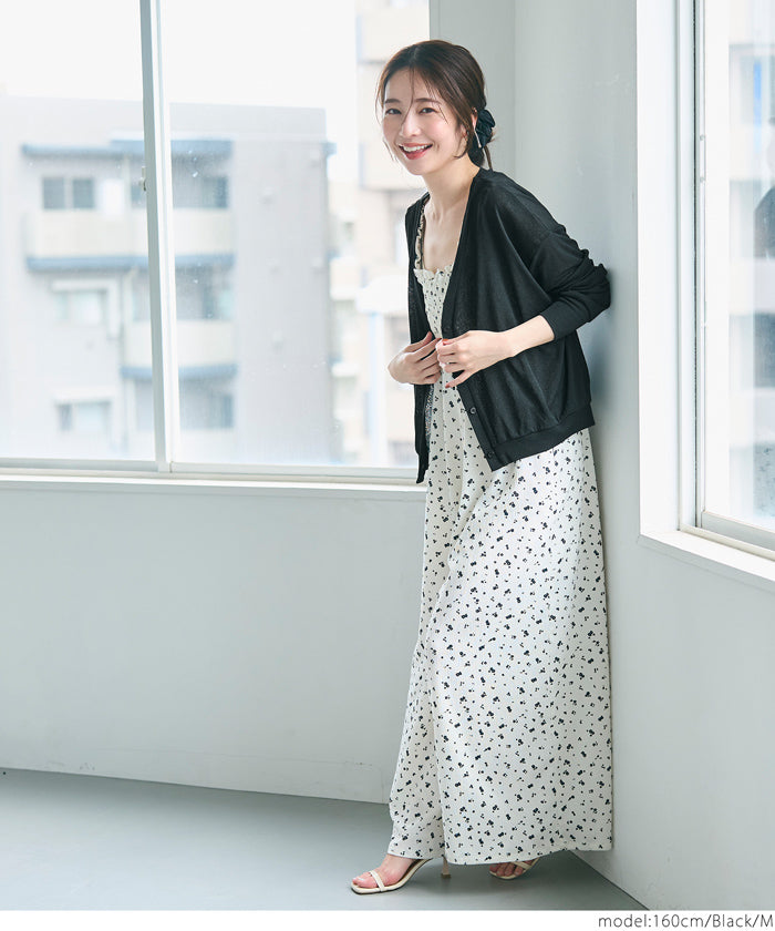 コカ coca シアージョーゼットカーディガン (Brown) Brown