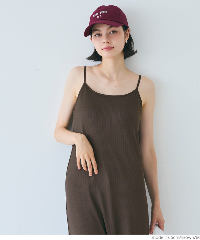 コカ coca OUTBRAリブキャミワンピース (Black) Black