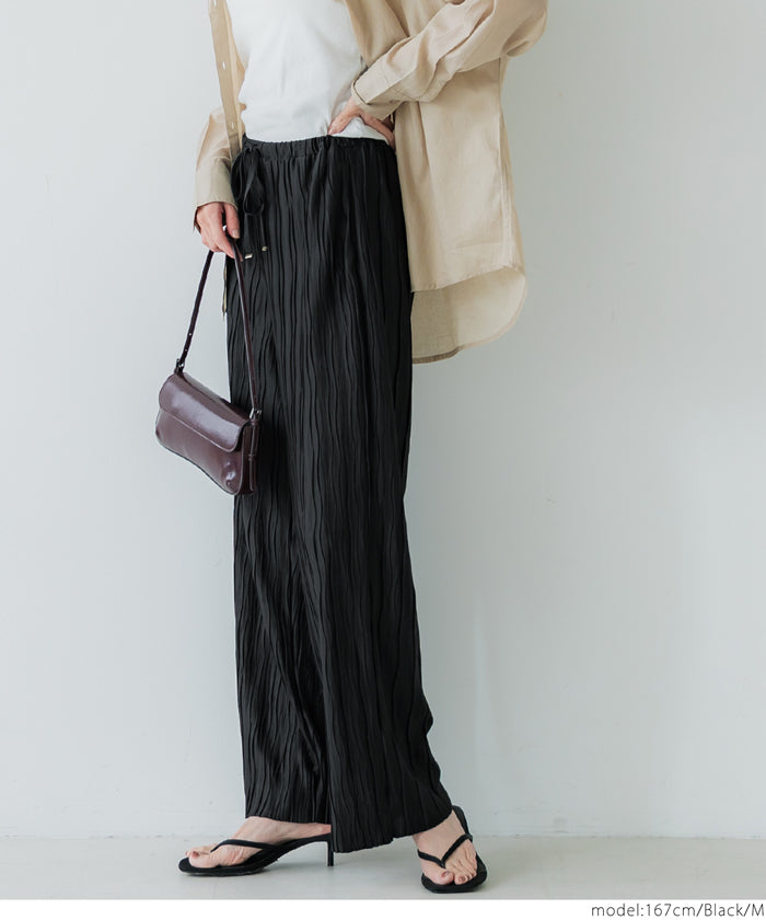 コカ coca スリムウェーブパンツ (Khaki) Khaki