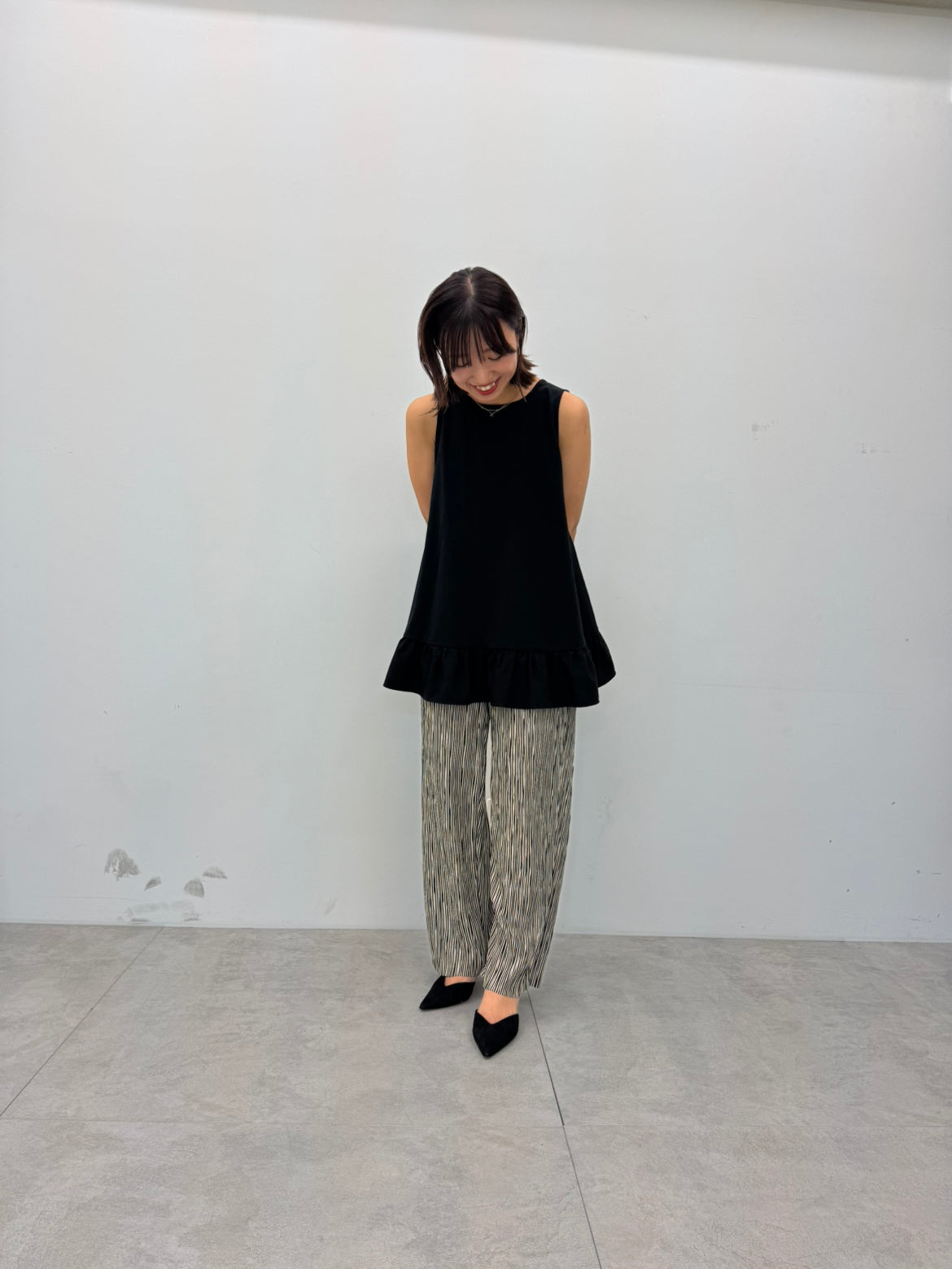 コカ coca スリムウェーブパンツ (Khaki) Khaki