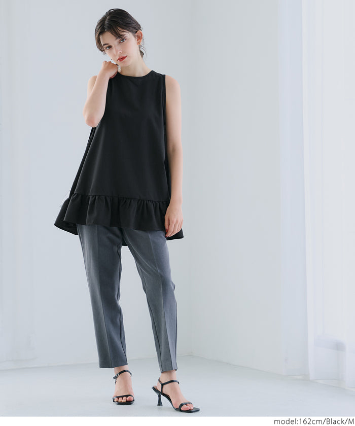 コカ coca 裾切替フレアチュニック (Black) Black