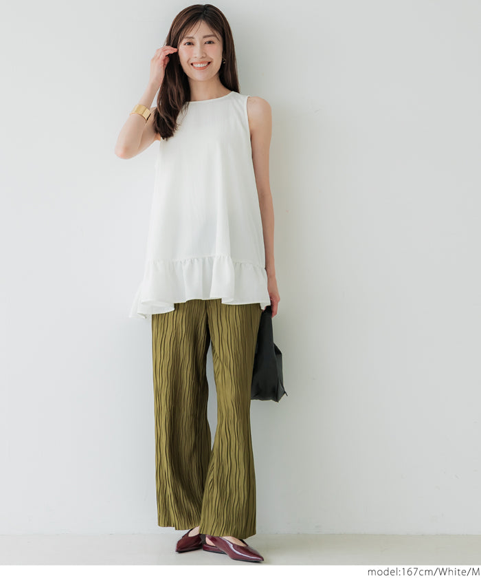 コカ coca 裾切替フレアチュニック (Black) Black