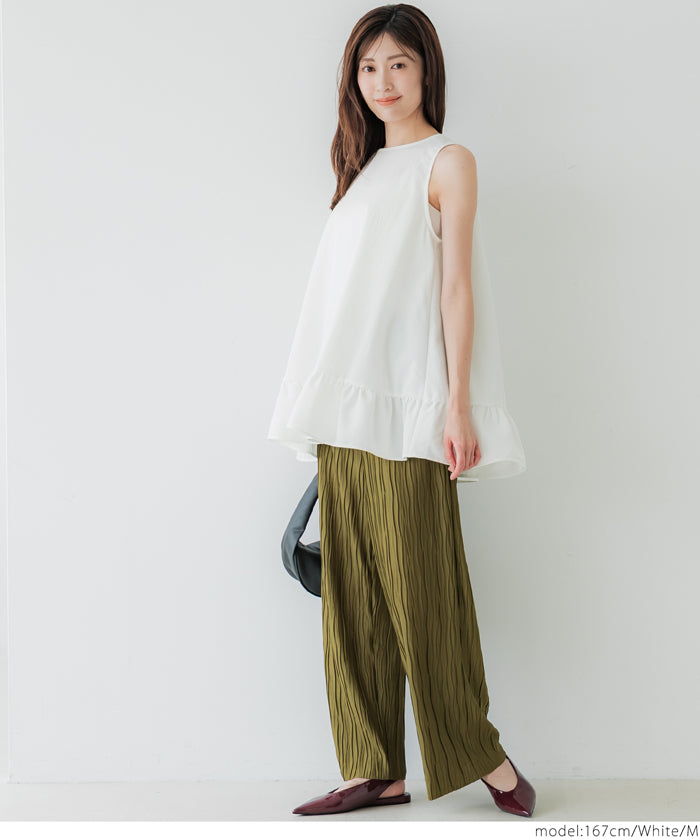 コカ coca 裾切替フレアチュニック (Black) Black