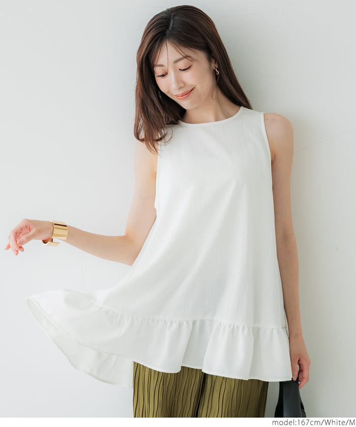 コカ coca 裾切替フレアチュニック (Black) Black