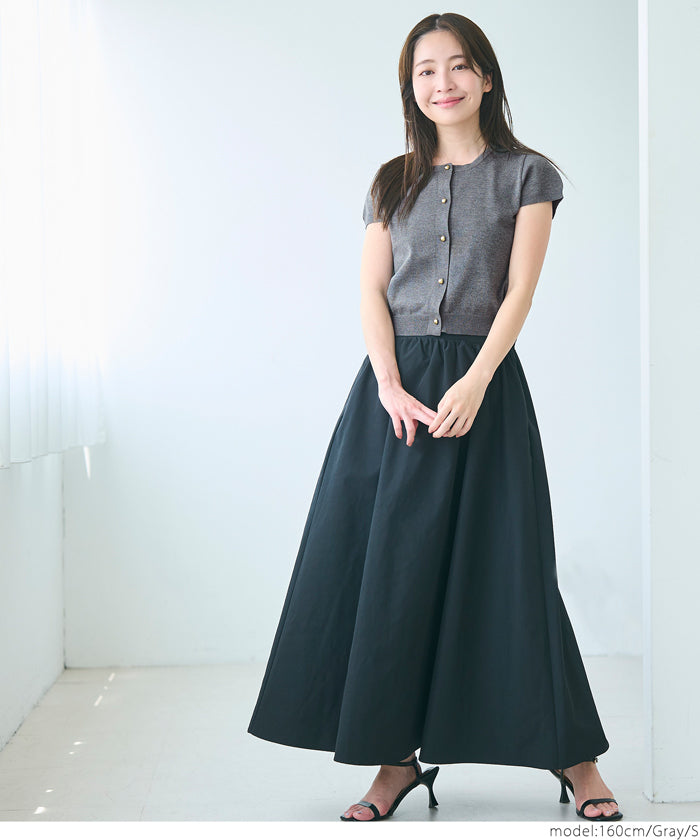 コカ coca 金ボタンニットトップス (Black) Black