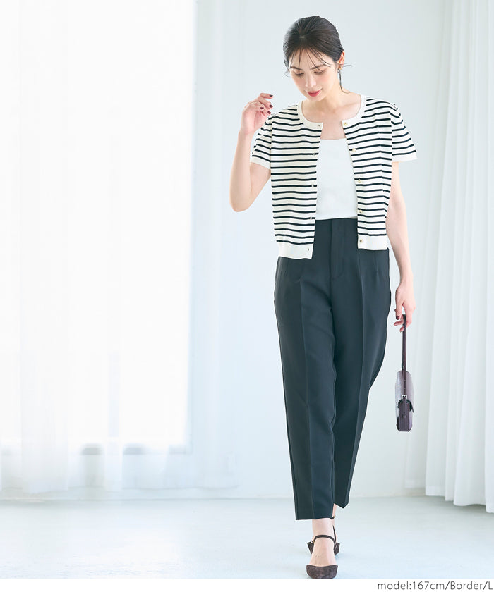 コカ coca 金ボタンニットトップス (Black) Black