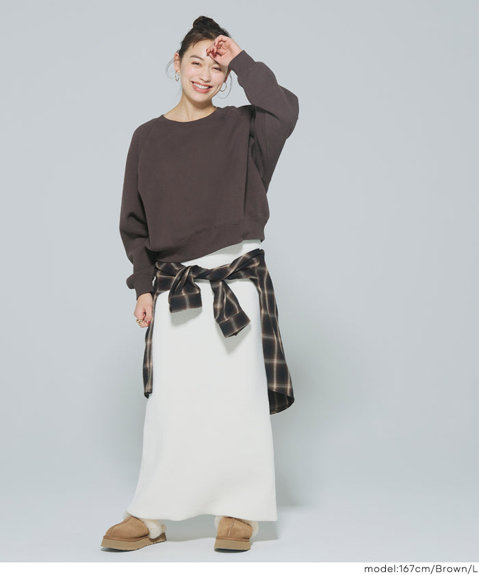 コカ coca ラグランクロップドスウェット (Navy) Navy