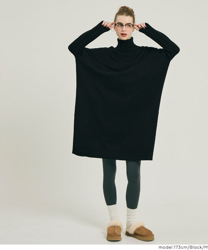 コカ coca タートルニットワンピース (Gray) Gray