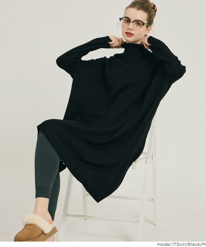 コカ coca タートルニットワンピース (Gray) Gray