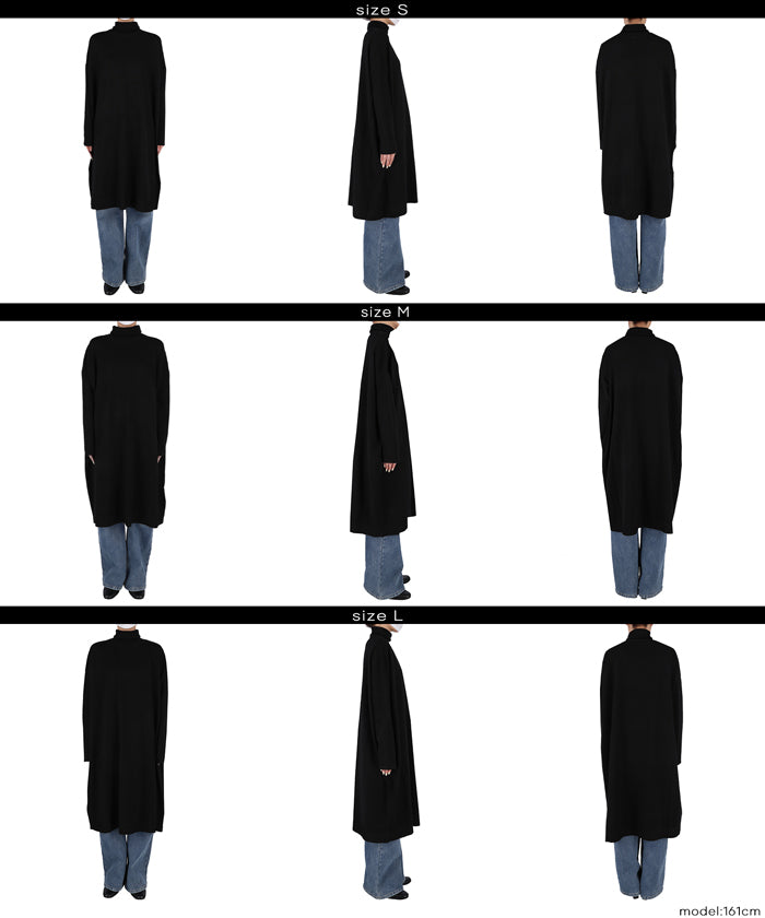 コカ coca タートルニットワンピース (Gray) Gray