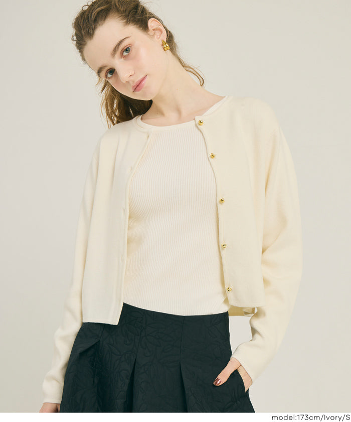 コカ coca 軽量ニット クルーネックラウンドヘム (Black) Black