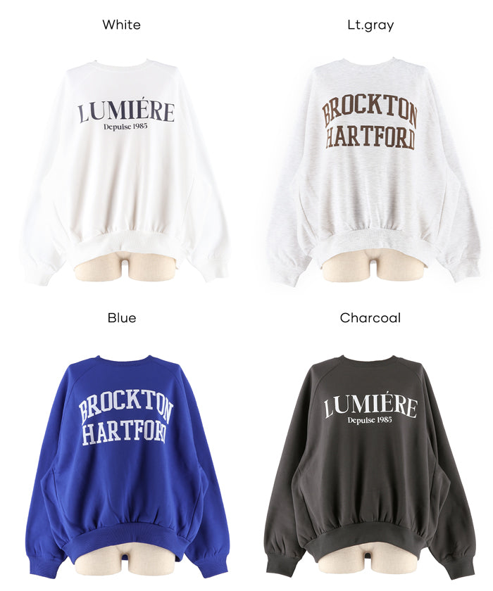 コカ coca 裏起毛ラグランロゴスウェット (Charcoal) Charcoal