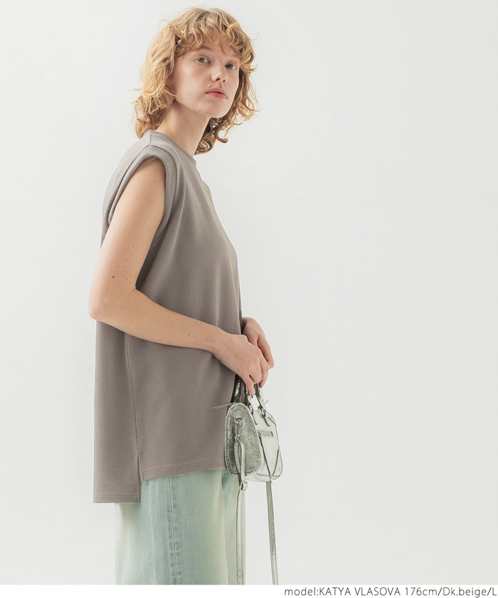 Coca Embossed Sleeveless Top