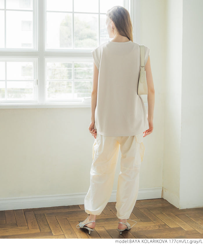 Coca Embossed Sleeveless Top