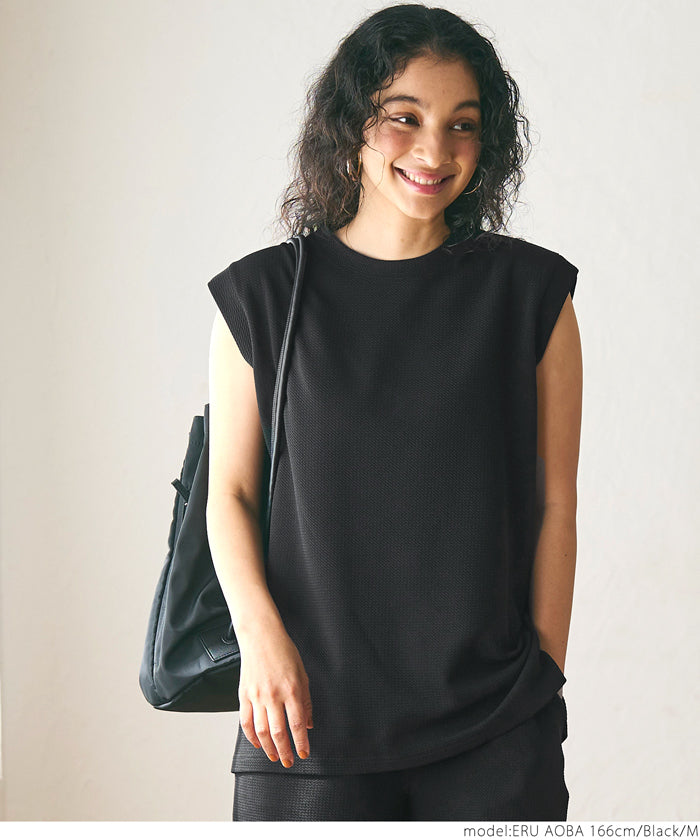 Coca Embossed Sleeveless Top