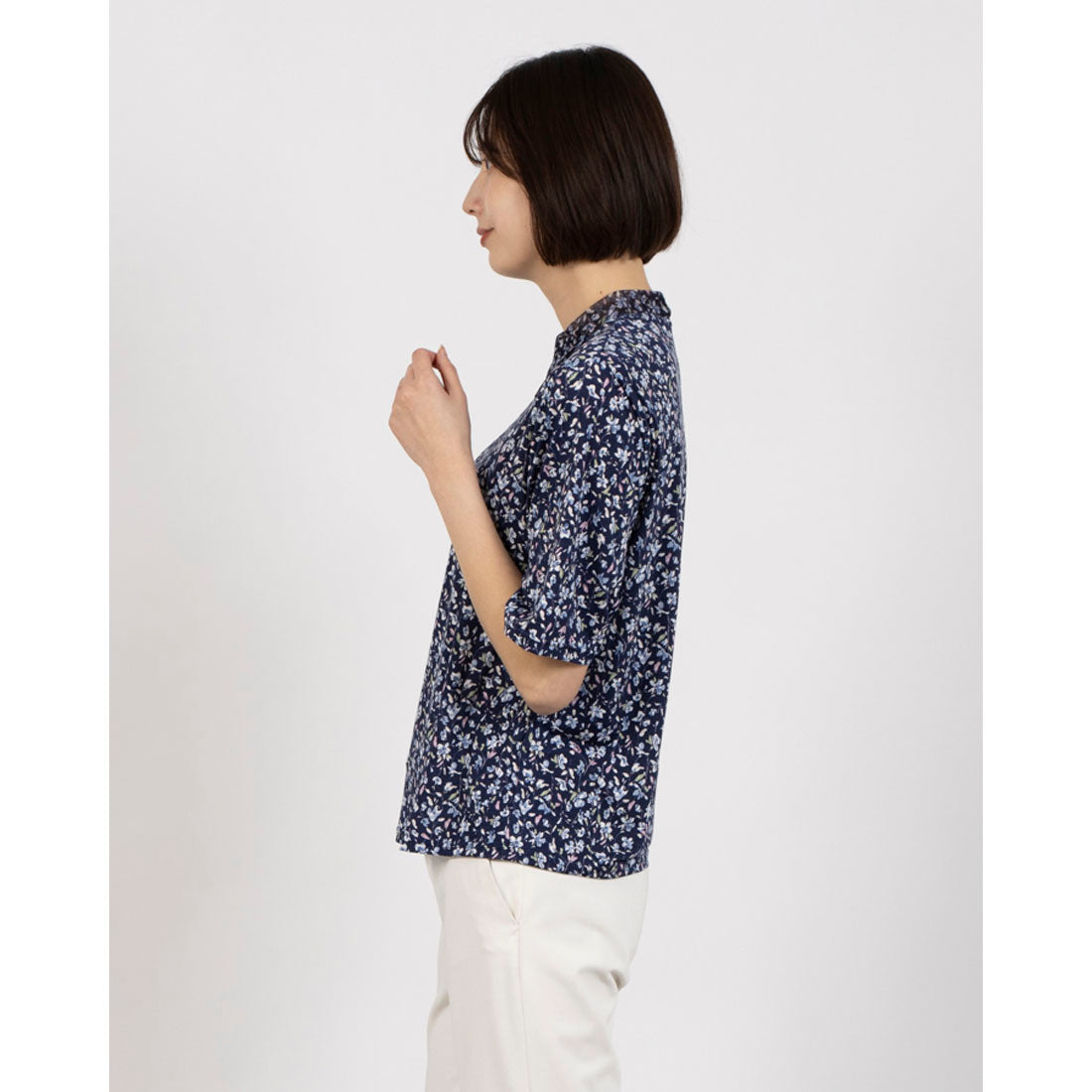 COKETT COLLECTION Small Floral Print Cut and Sew Top