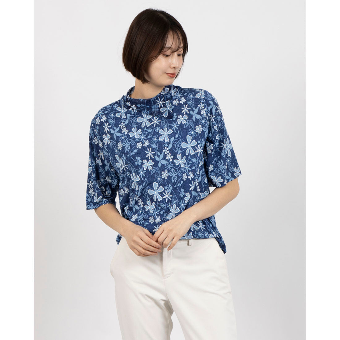 COKETT COLLECTION Floral Print Cut and Sew Top