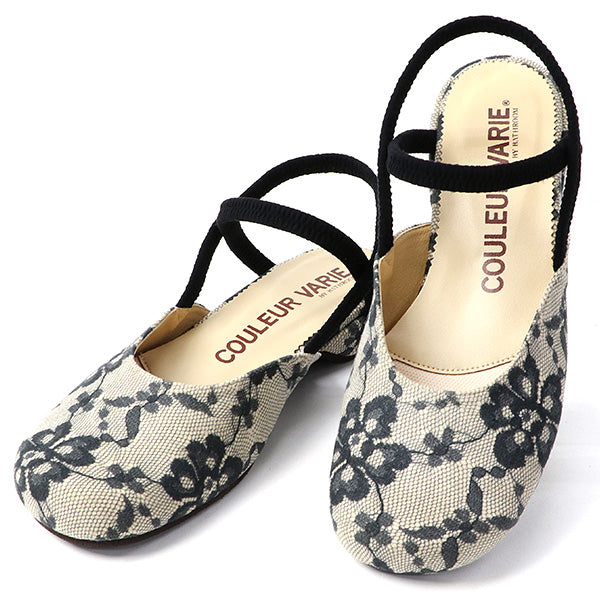 クロールバリエ COULEUR VARIE 529203 CV オープン (フラワーレースブラック) フラワーレースブラック