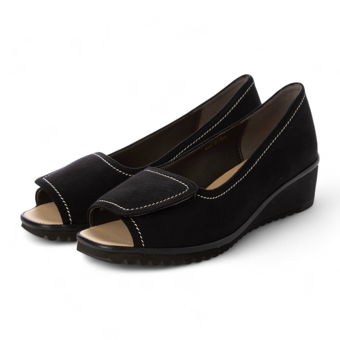 クロールバリエ COULEUR VARIE 474236 幅調整オープントゥパンプス (BL) BL