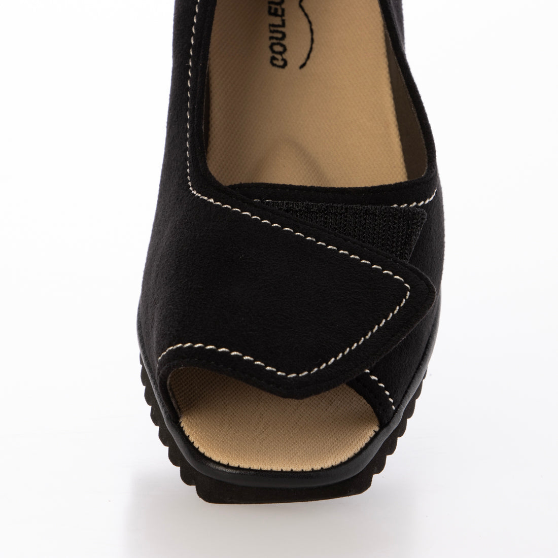 クロールバリエ COULEUR VARIE 474236 幅調整オープントゥパンプス (BL) BL