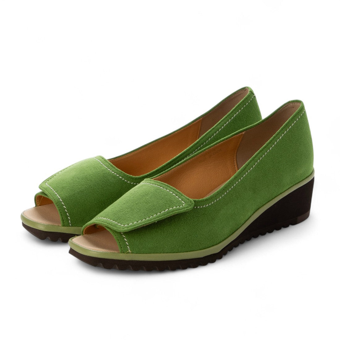 クロールバリエ COULEUR VARIE 474236 幅調整オープントゥパンプス (GR) GR